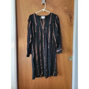 Antik Batik Julia Shiny Striped Dress - Sz: S
